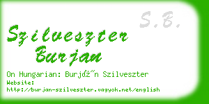 szilveszter burjan business card